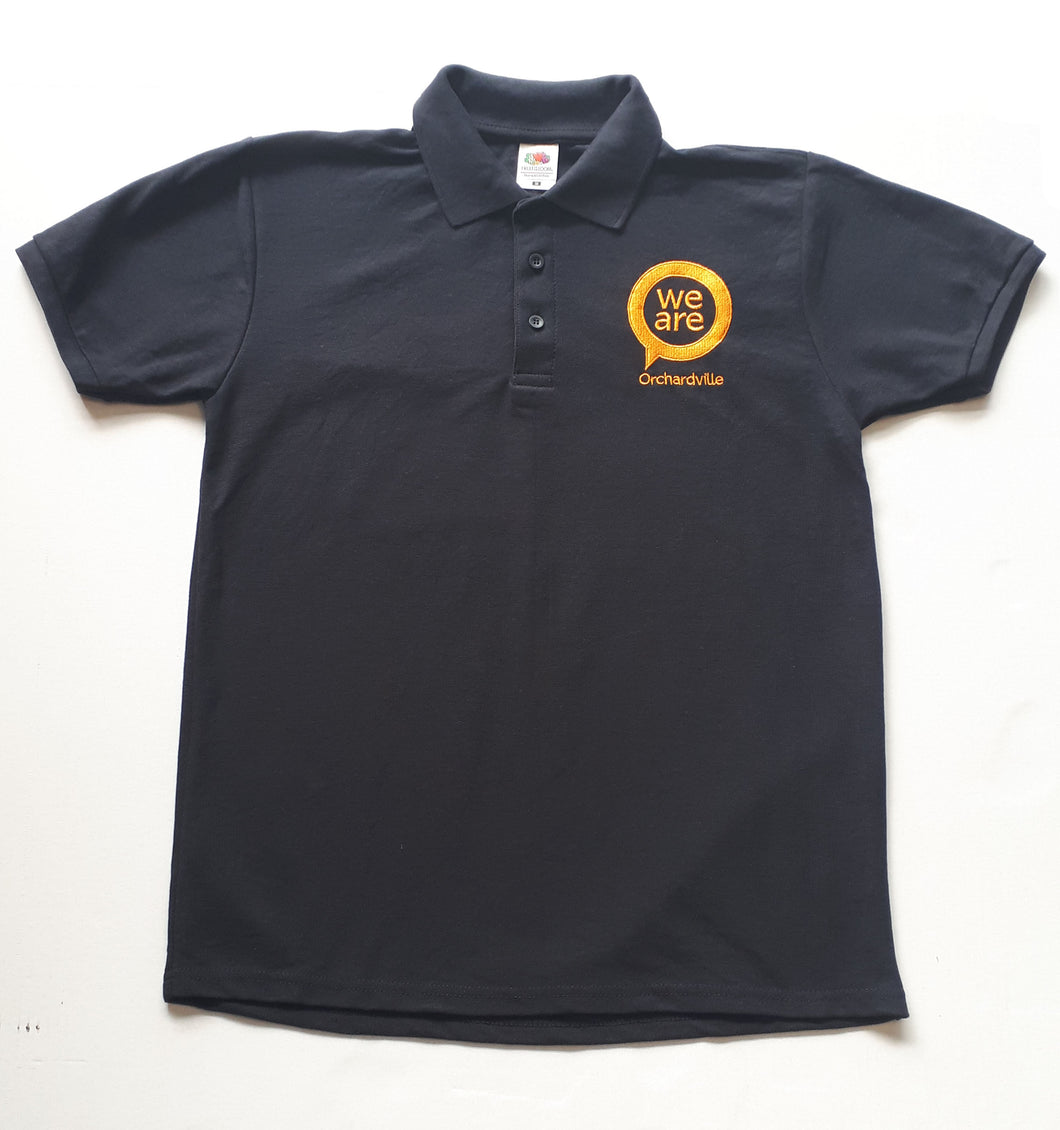 Black Embroidered Orchardville Polo