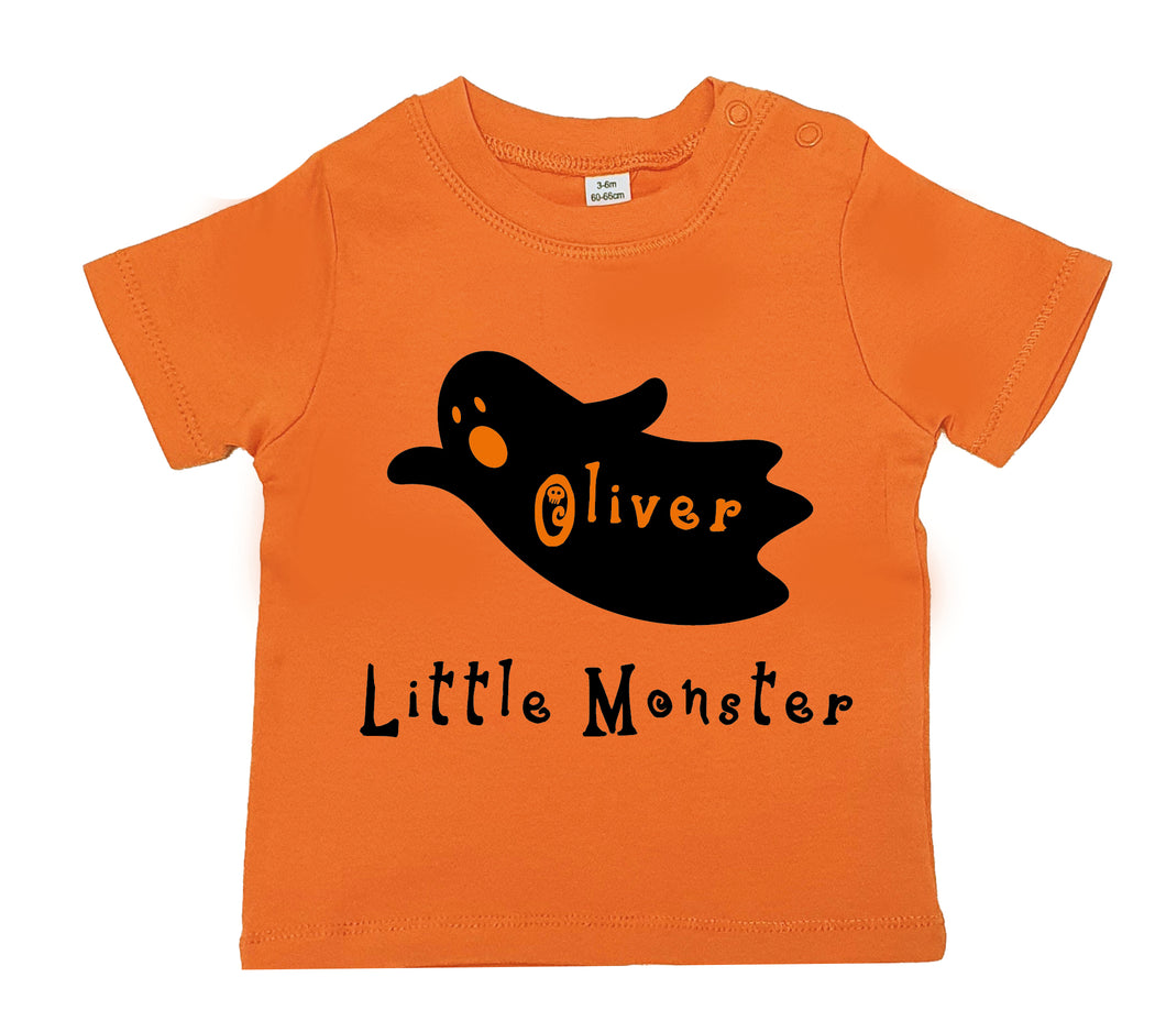 Personalised Orange Ghost Infants T-shirt