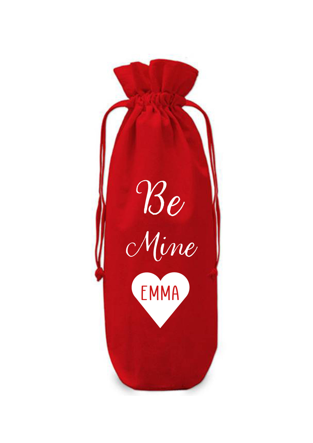 Personalised Valentines bottle gift bag
