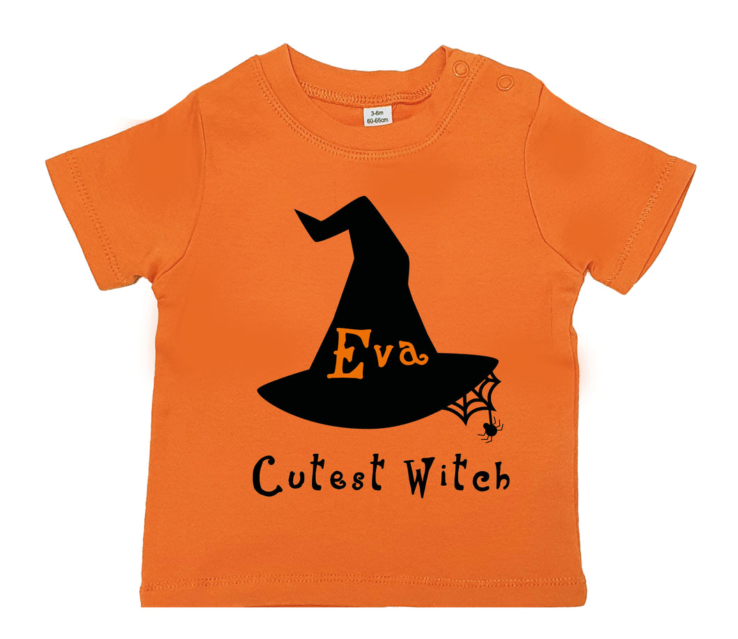 Personalised Orange Witch Infants T-shirt